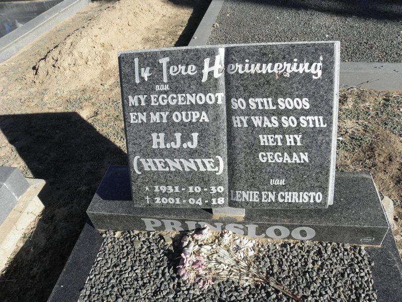 PRINSLOO H.J.J. 1931-2001
