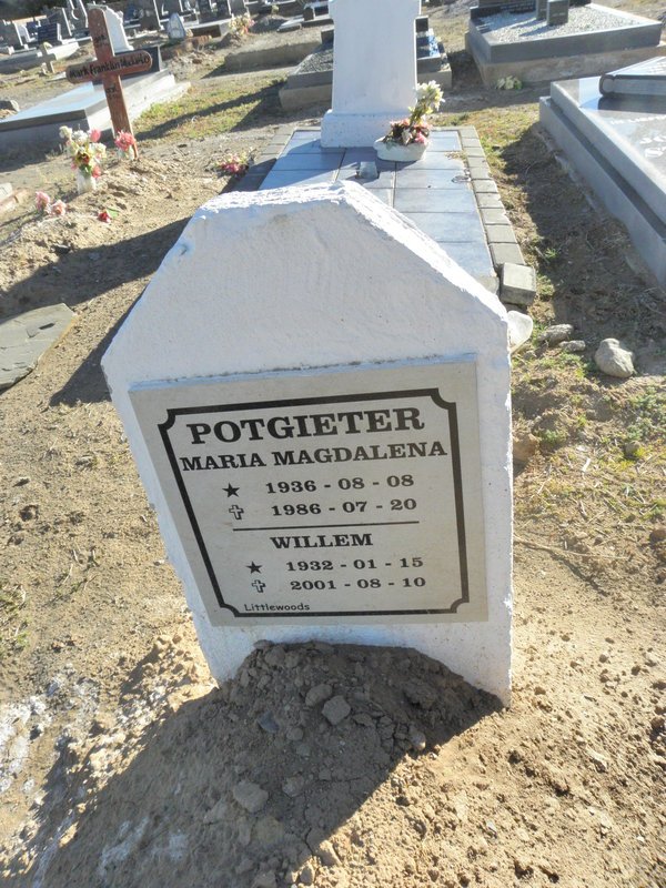 POTGIETER Willem 1932-2001 &amp; Maria Magdalena 1936-1986