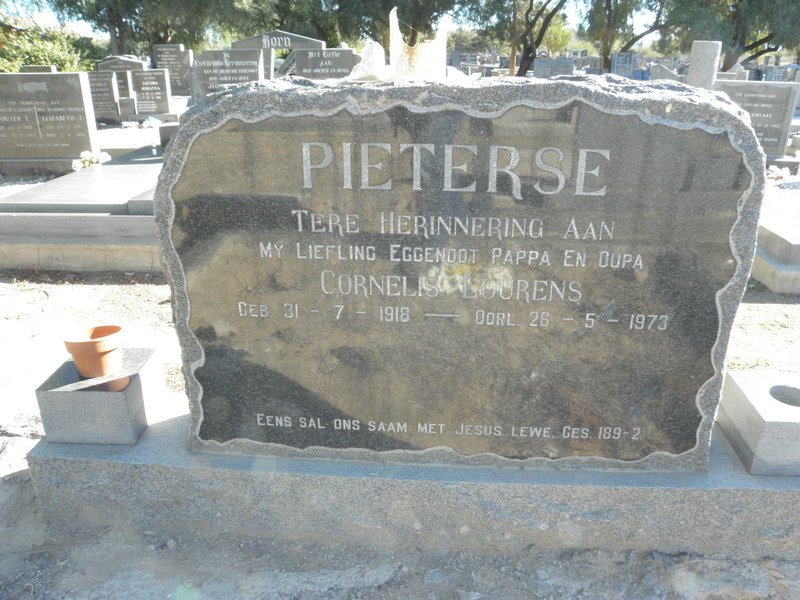 PIETERSE Cornelis Lourens 1918-1973