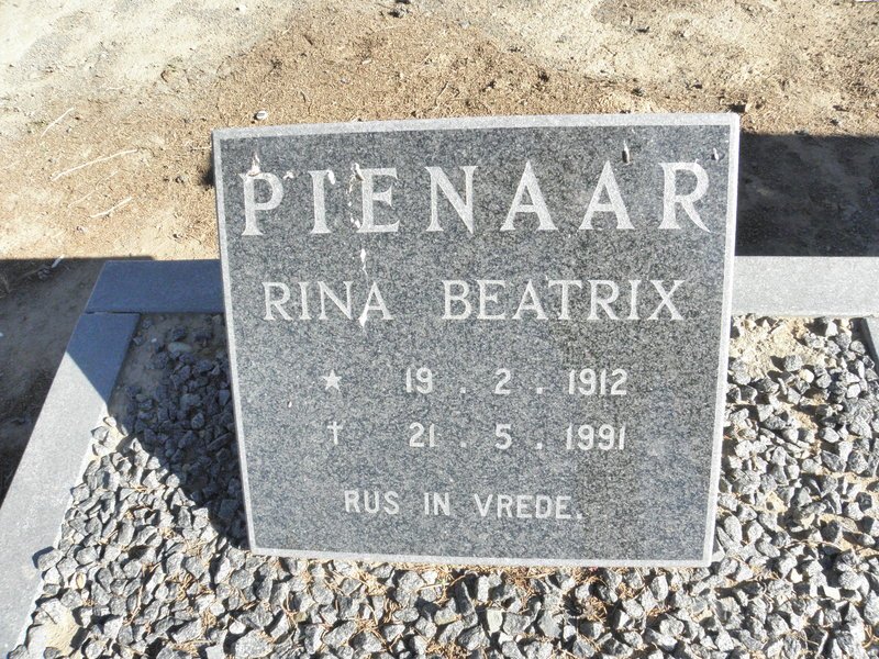 PIENAAR Rina Beatrix 1912-1991