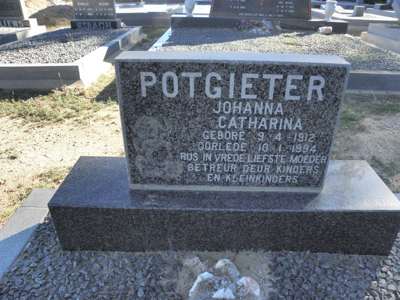 POTGIETER Johanna Catharina 1912-1994