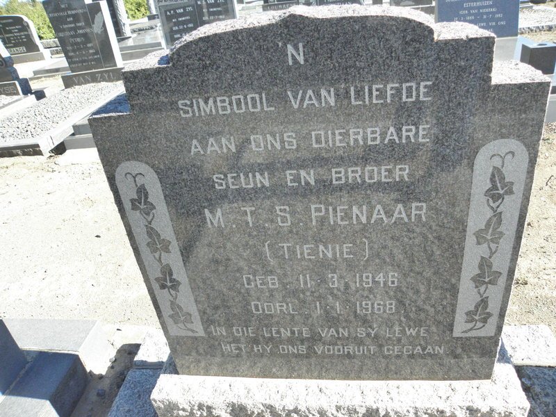 PIENAAR M.T.S. 1946-1968