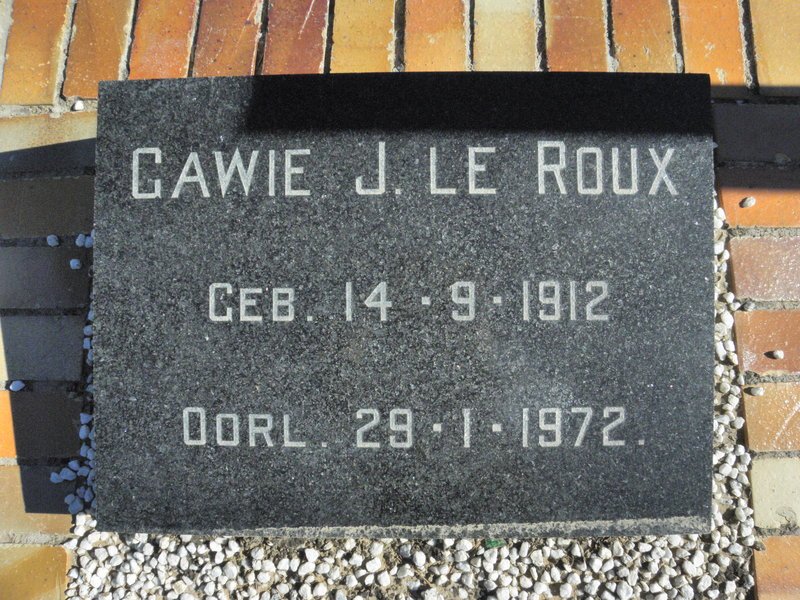 ROUX Gawie J., Le 1912-1972
