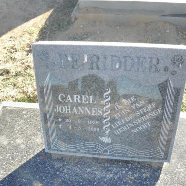 RIDDER Carel Johannes, De 1938-2000