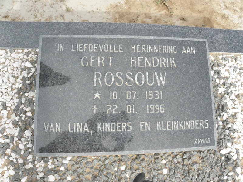 ROSSOUW Gert Hendrik 1931-1996