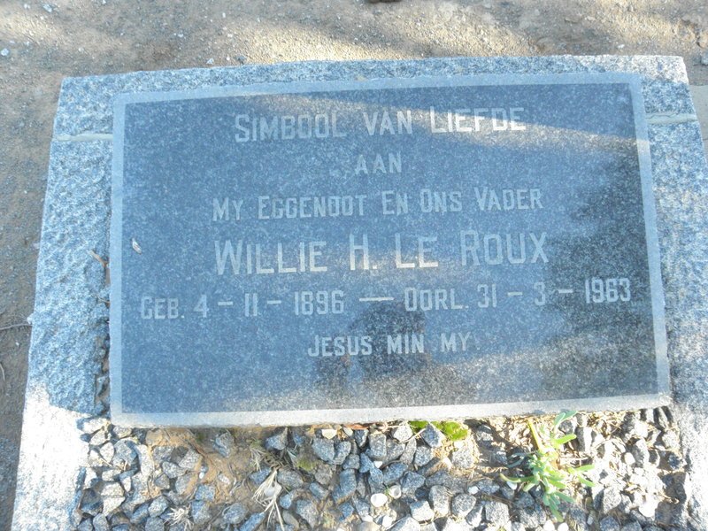 ROUX Willie H., Le 1896-1963