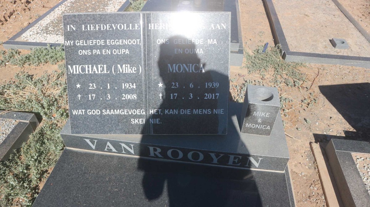 ROOYEN Michael, van 1934-2008 &amp; Monica 1939-2017