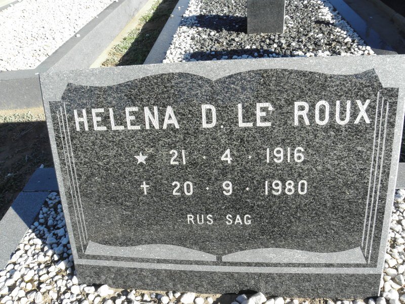 ROUX Helena D., Le 1916-1980