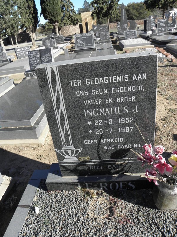 ROES Ingnatius J., Le 1952-1987