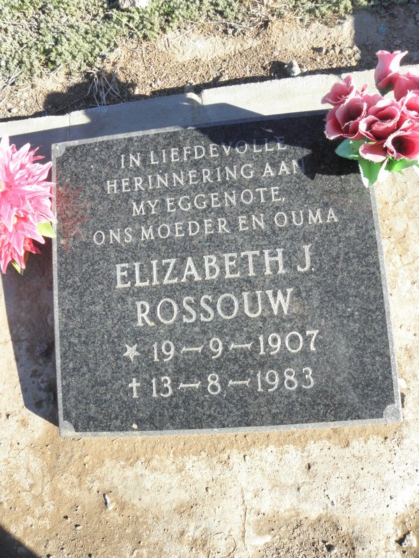 ROSSOUW Elizabeth J. 1907-1983