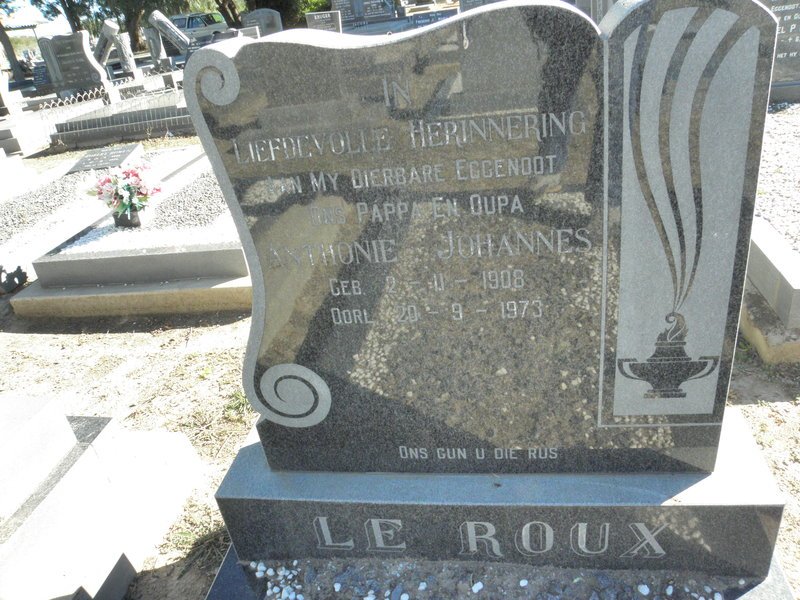 ROUX Antonie Johannes, Le 1908-1973 