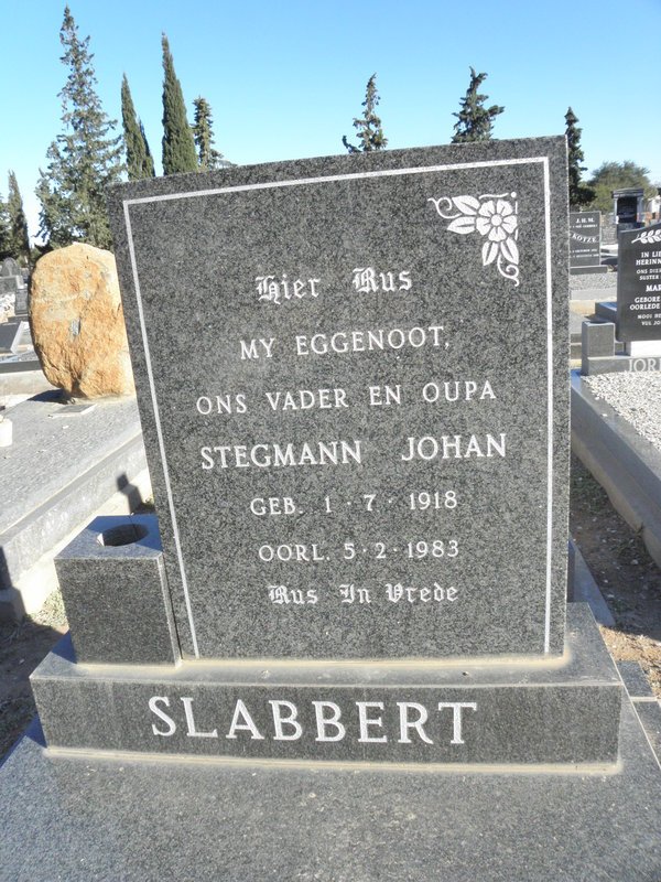 SLABBERT Stegmann Johan 1918-1983