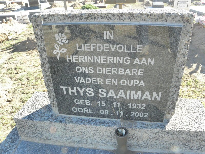 SAAIMAN Thys 1932-2002