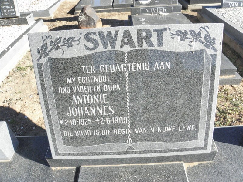 SWART Antonie Johannes 1925-1989