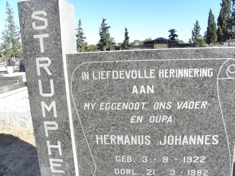 STRUMPHER Hermanus Johannes 1922-1982