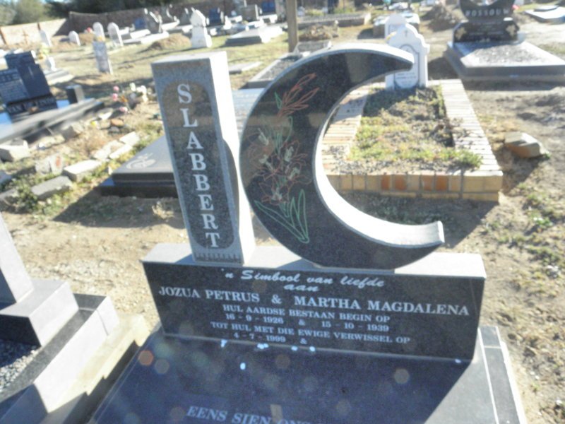 SLABBERT Jozua Petrus 1926-1999 &amp; Martha Magdalena 1939
