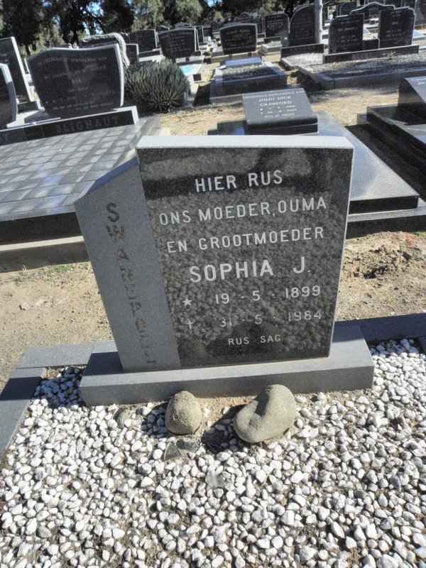 SWANEPOEL Sophia J. 1899-1984