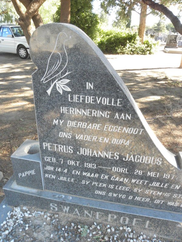 SWANEPOEL Petrus Johannes Jacobus 1913-1977