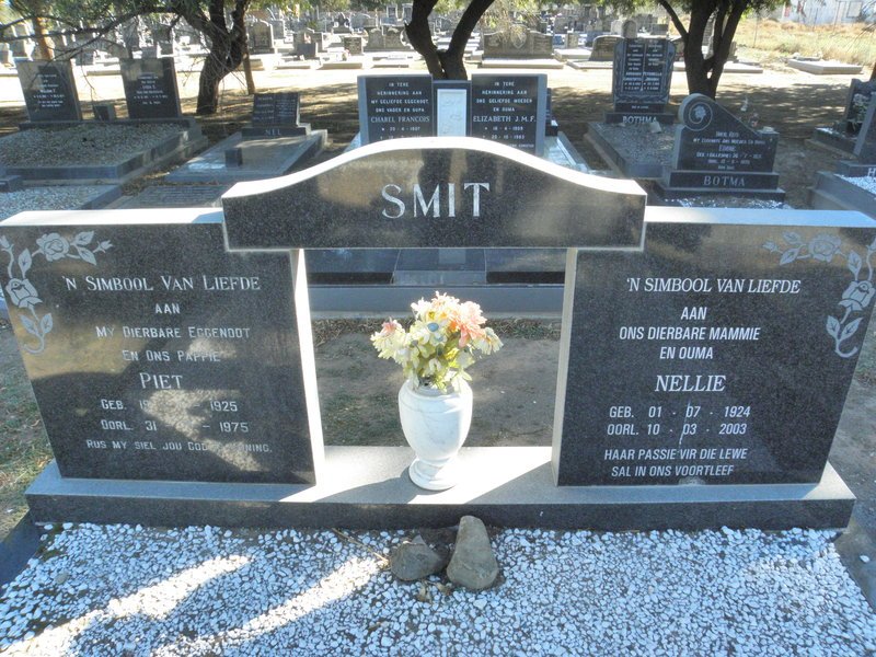SMIT Piet 1925-1975 &amp; Nellie 1924-2003