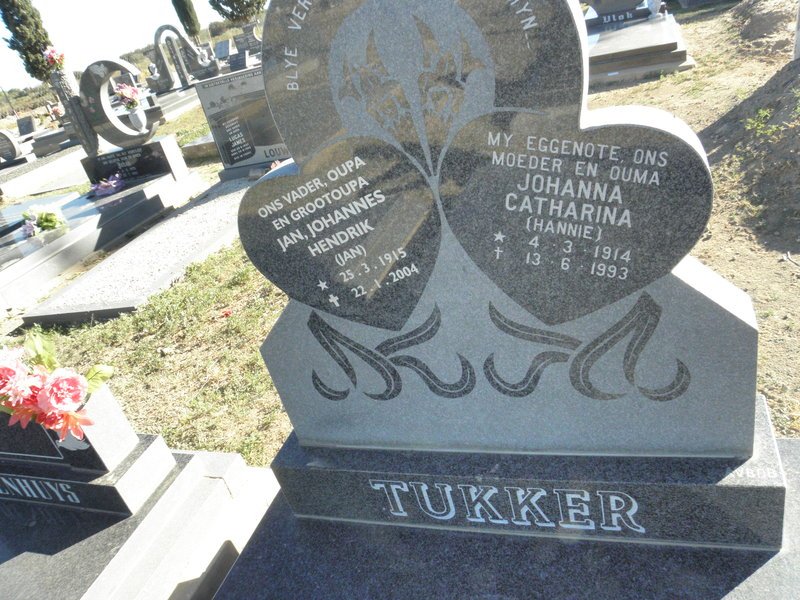 TUKKER Johannes Hendrik 1915-2004 &amp; Johanna Catharina 1914-1993