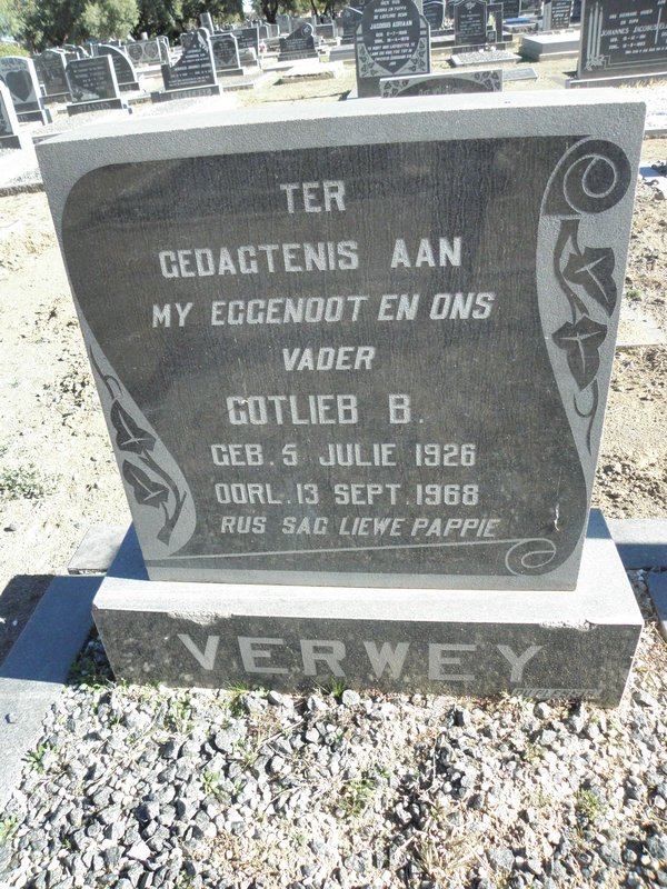 VERWEY Gotlieb B. 1926-1968