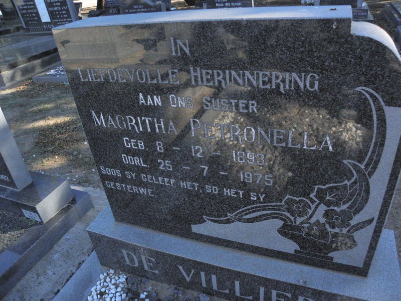 VILLIERS Magritha Petronella, de 1893-1975