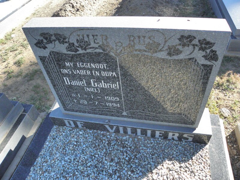 VILLIERS Daniel Gabriel, de 1909-1994 