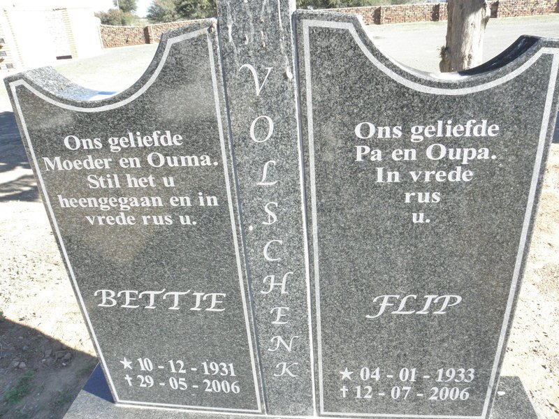 VOLSCHENK Flip 1933-2006 &amp; Bettie 1931-2006