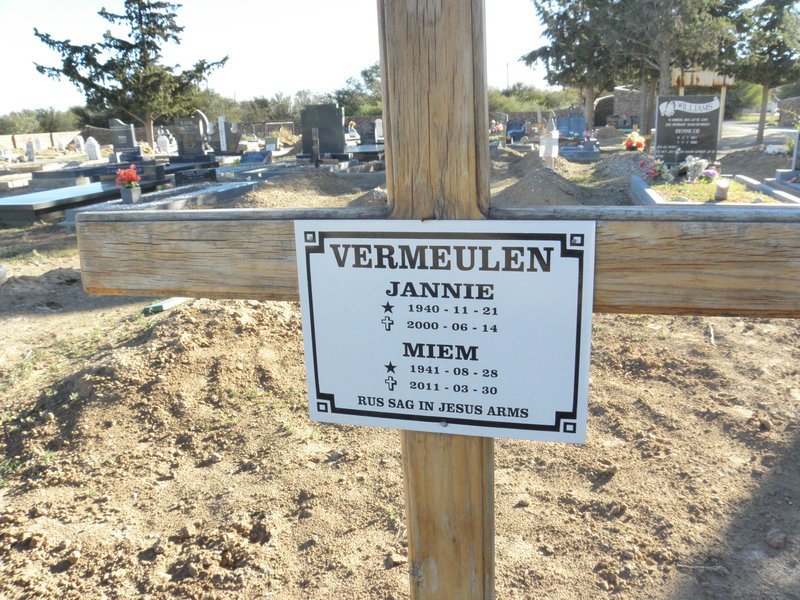 VERMEULEN Jannie 1940-2000 &amp; Miem 1941-2011