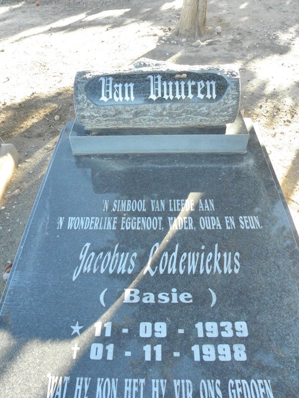 VUUREN Jacobus Lodewiekus, van 1939-1998
