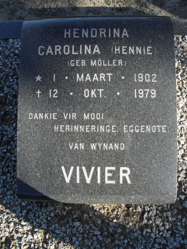 VIVIER Hendrina Carolina nee MOLLER 1902-1979