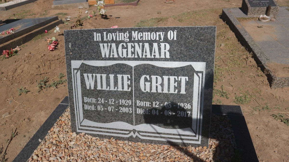 WAGENAAR Willie 1929-2003 &amp; Griet 1936-2017
