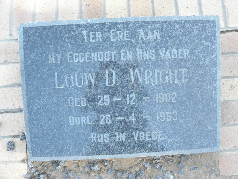 WRIGHT Louw D. 1902-1963