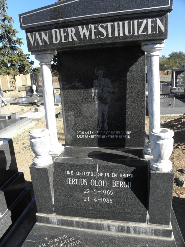 WESTHUIZEN Tertius Oloff Bergh, van der 1965-1988