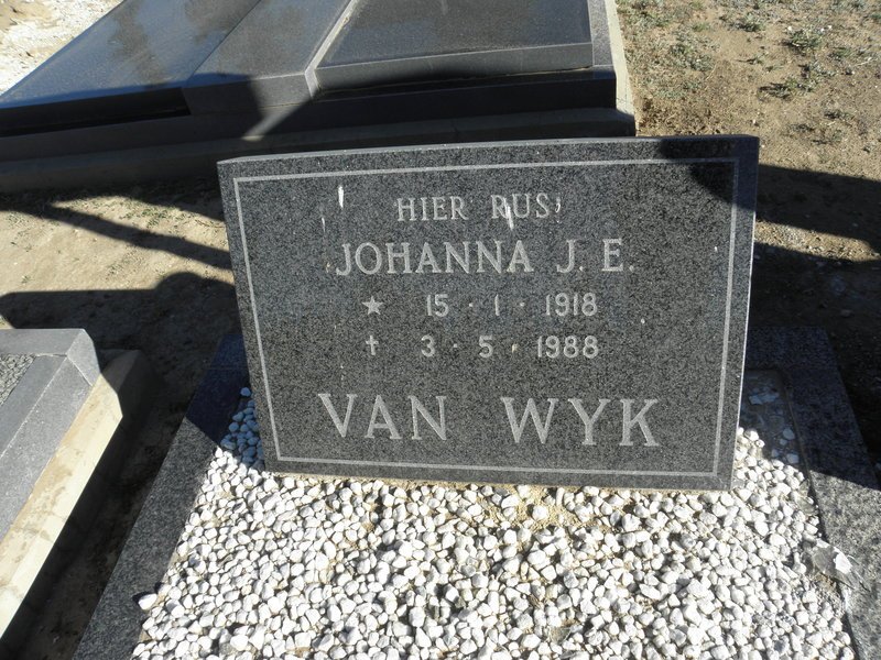 WYK Johanna J.E., van 1918-1988 