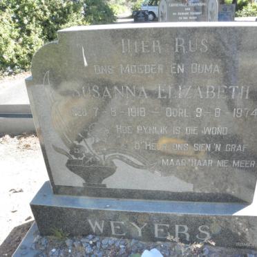 WEYERS Susanna Elizabeth 1918-1974