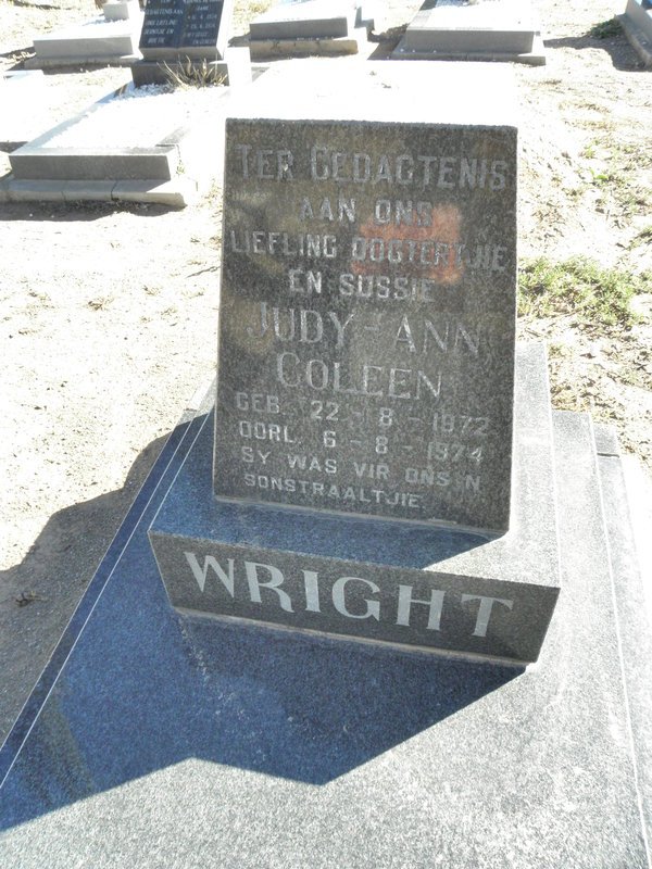 WRIGHT Judy-Ann Coleen 1972-1974