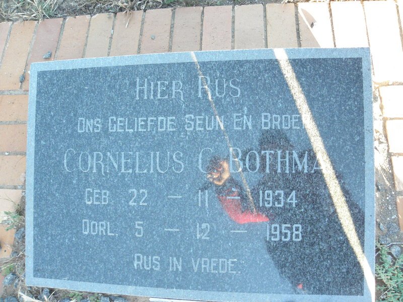 BOTHMA Cornelius C. 1934-1958