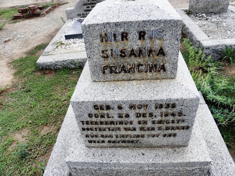 BRAND Susanna Francina 1938-1946