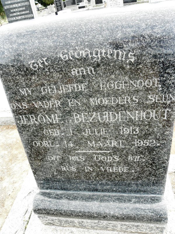 BEZUIDENHOUT Jerome 1913-1952
