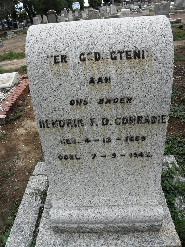 CONRADIE Hendrik F.D. 1869-1942