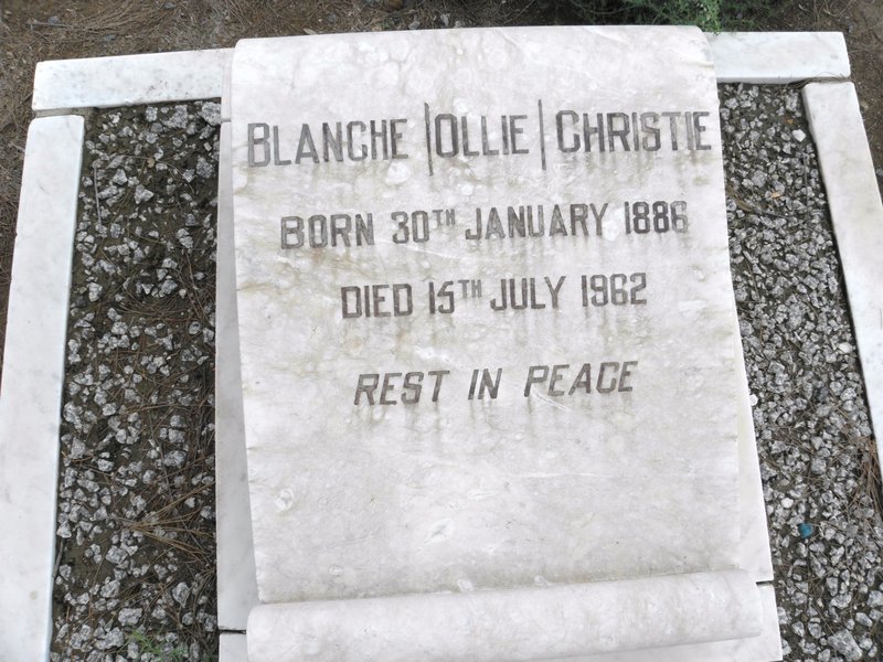 CHRISTIE Blanche 1886-1962