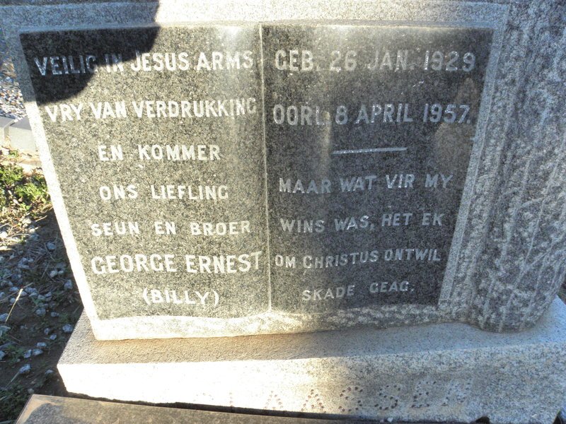 CLAASSEN George Ernest 1929-1957