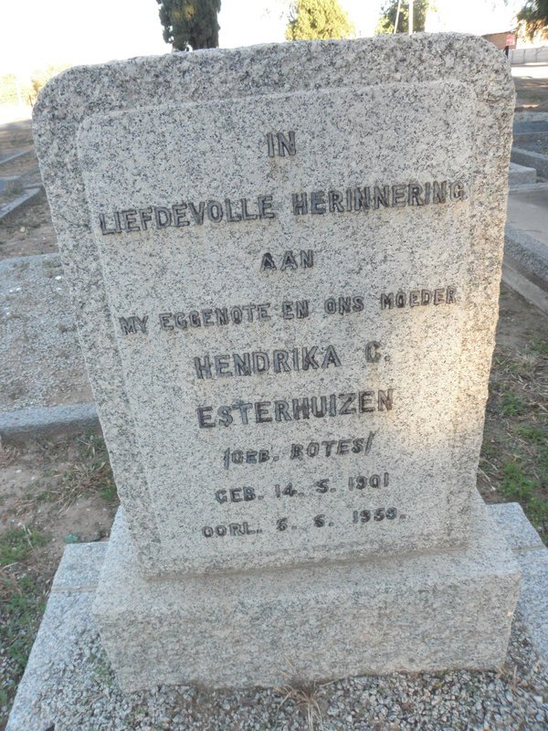 ESTERHUIZEN Hendrika C. nee BOTES 1901-1959