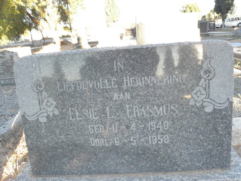 ERASMUS Elsie L. 1948-1958