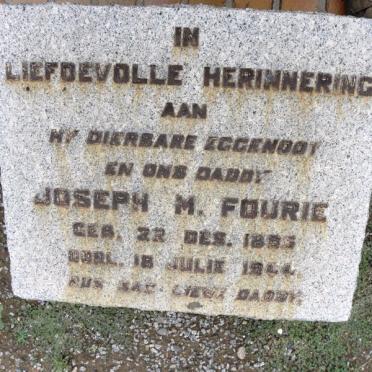 FOURIE Joseph M. 1895-1944