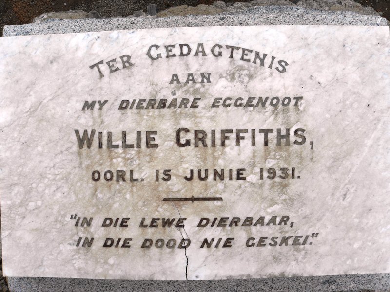 GRIFFITHS Willie -1931