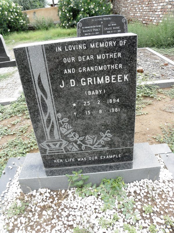 GRIMBEEK J.D. 1894-1981