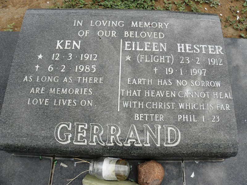 GERRAND Ken 1912-1985 &amp; Eileen Hester FLIGHT 1912-1997