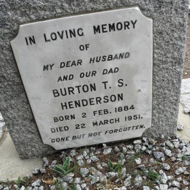 HENDERSON Burton T.S. 1884-1951